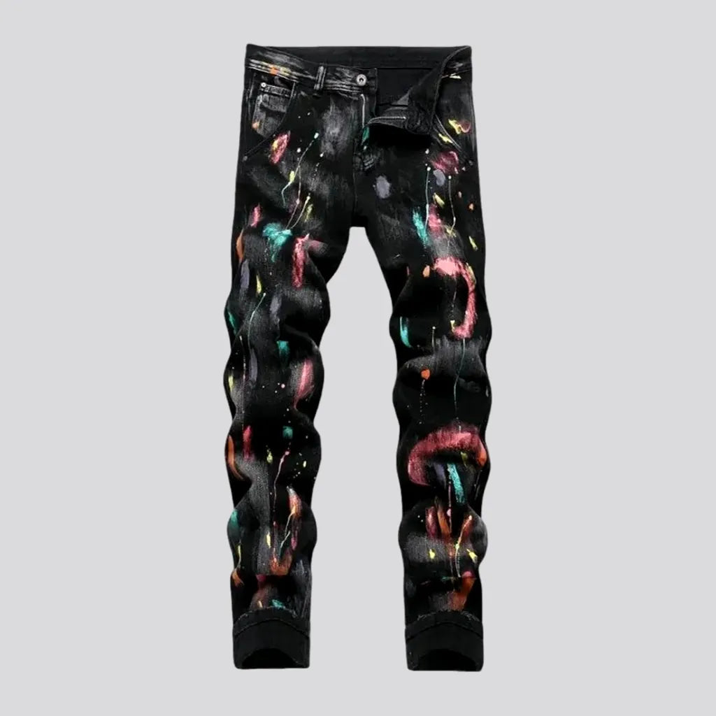 Sustainable Jeans for Eco -Artistic medium rise skinny men's jeans