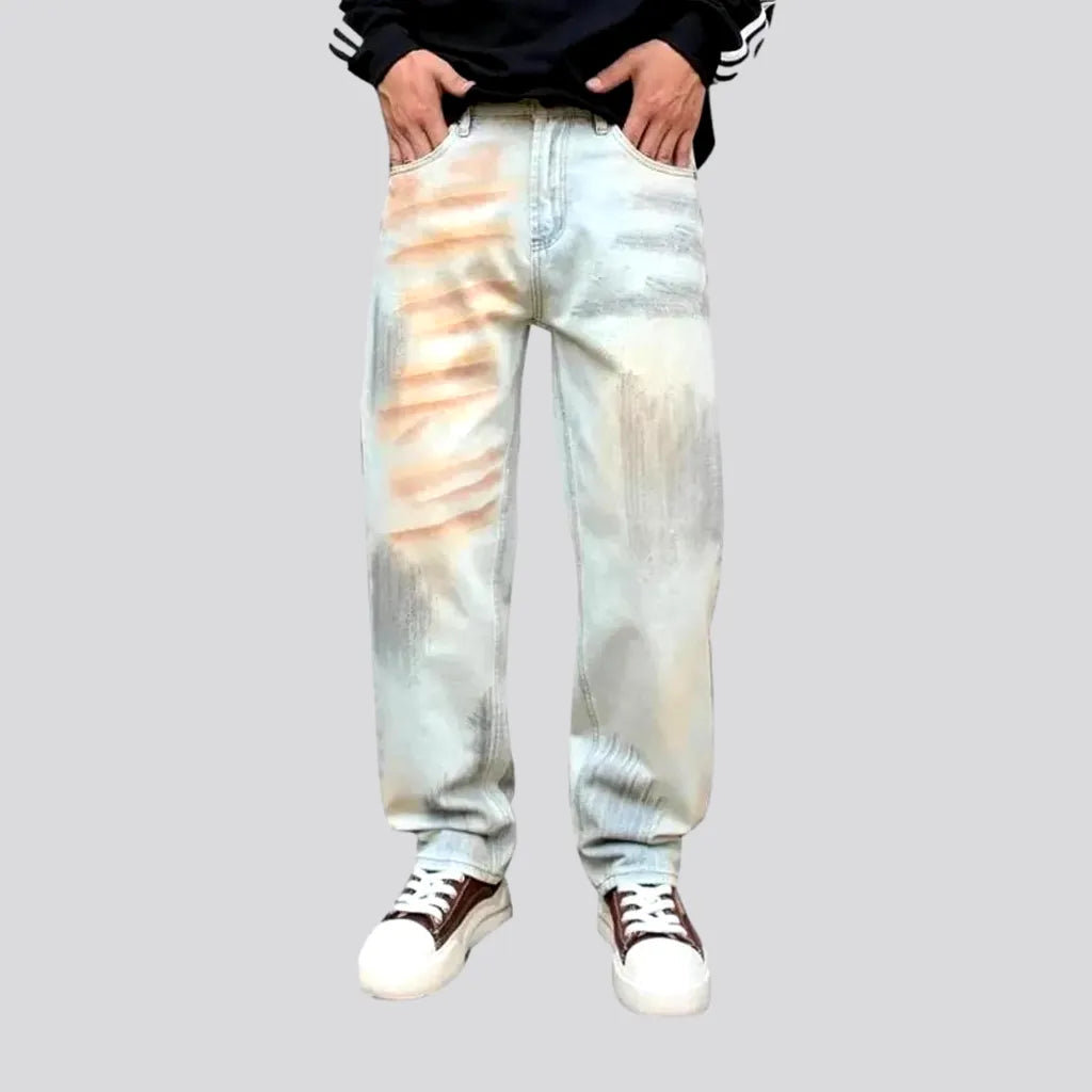 Colored Jeans for Variety -Ragged fit men's jeans