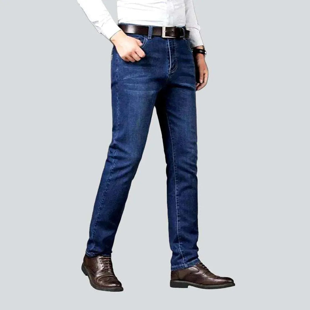 Belt Loops Jeans for Accessorizing -Business casual stretchy men's jeans