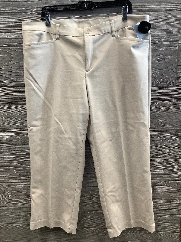 Soft jogger pants for relaxed weekend lounging -Pants Chinos & Khakis By Christopher And Banks In Cream, Size: 16