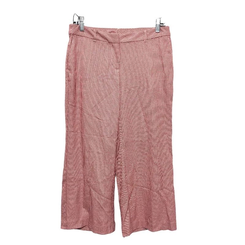 Vintage corduroy pants for retro style vibes -Pants Cropped By J. Jill In Red & White, Size:8P