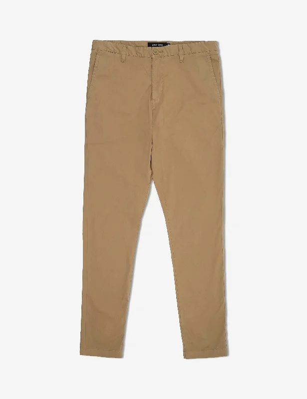 Luxury silk pants for glamorous evening wear -Maxwell Slim Chino - Khaki