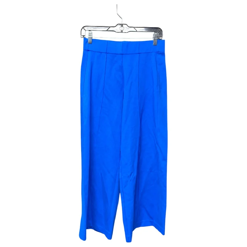 Classic wool pants for cold weather elegance -Pants Cropped By Jones And Co In Blue, Size: S