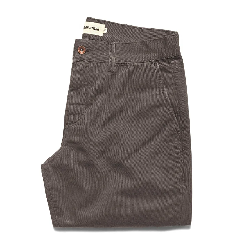 Pleated trousers pants for sophisticated gentleman charm -The Slim Chino in Organic Ash