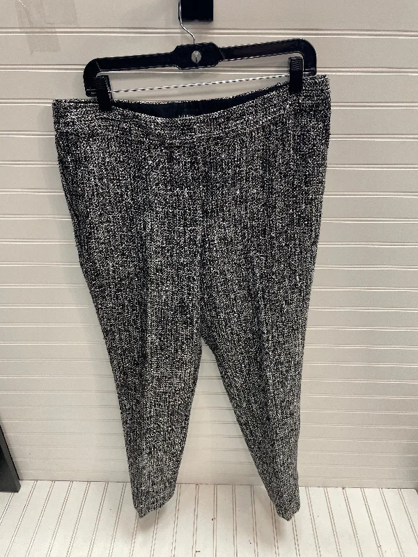 Designer jogger pants for upscale street style -Pants Dress By Talbots In Black & White, Size: 12p