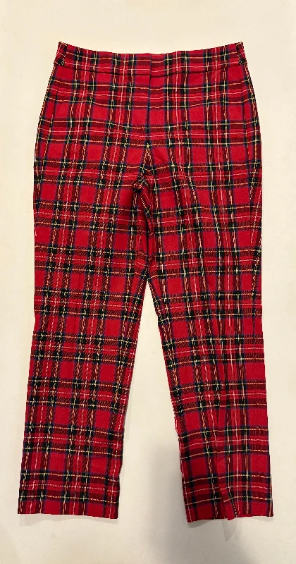 Stylish flare pants for retro party looks -Pants Dress By J. Crew In Plaid Pattern, Size: 6