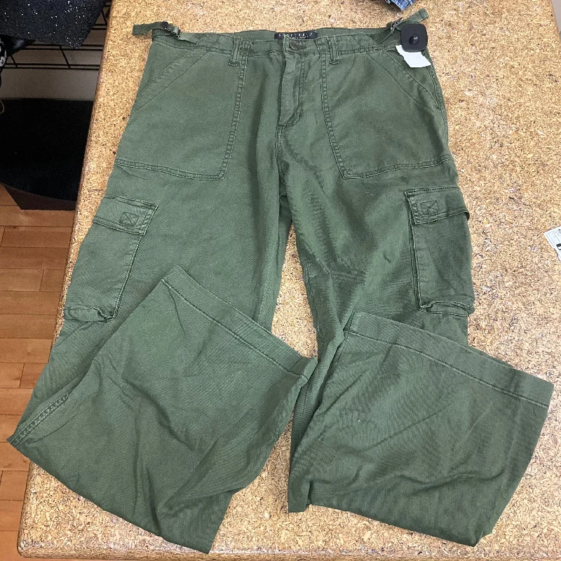 Relaxed cotton pants for breezy casual days -Pants Cargo & Utility By Sanctuary In Green, Size: L