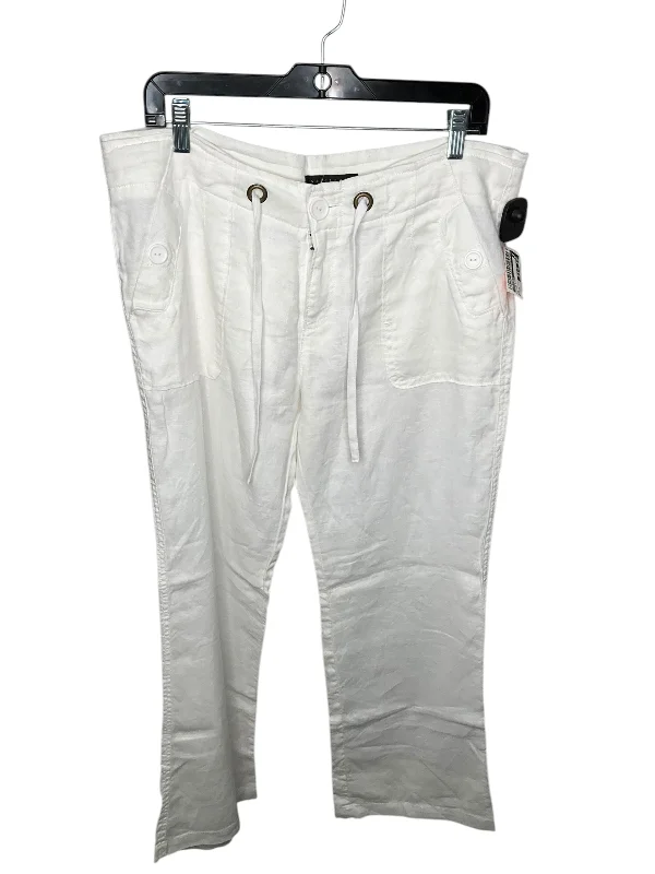 Heavy-duty work pants with tool pocket storage -Pants Linen By Sanctuary In White, Size: 10