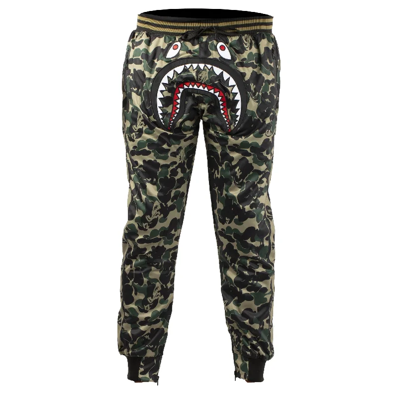 Flowy wide pants for artistic bohemian vibes -Shark Camo - Track Jogger Pants