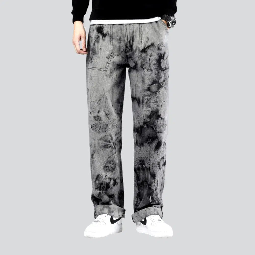 Business Jeans for Dressy -Street tie-dyed jeans
 for men