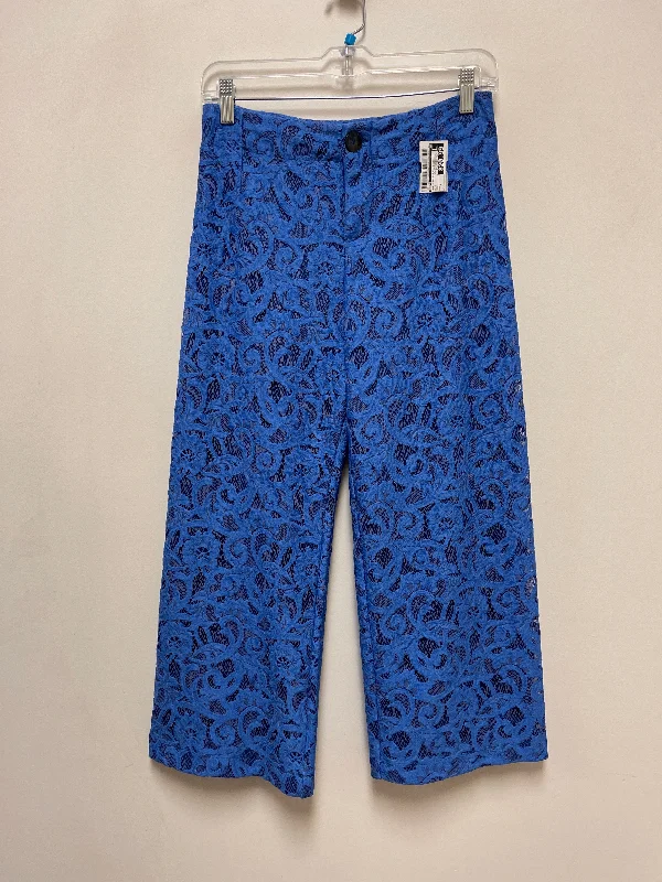 Relaxed cotton pants for breezy casual days -Pants Wide Leg By Maeve In Blue, Size: 2