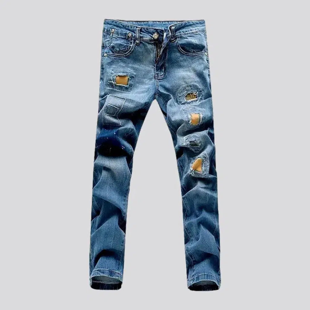 Carpenter Jeans for Function -Grunge color-patchwork jeans
 for men