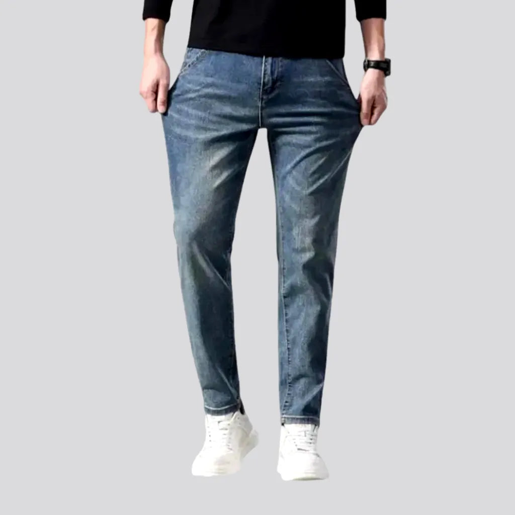 Office Jeans for Professional -Casual faded mid rise jeans for men