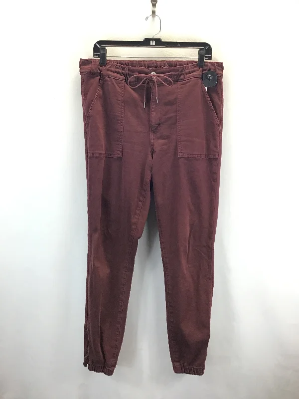 Durable denim pants for long-lasting everyday use -Pants Joggers By American Eagle In Red, Size: 14