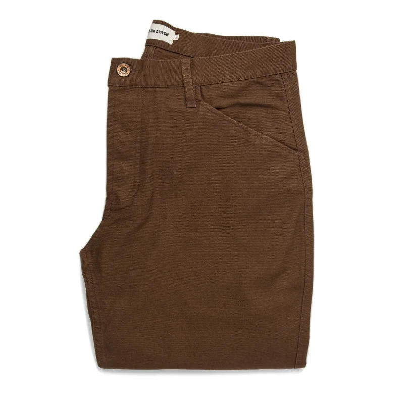 Heavy-duty work pants with tool pocket storage -The Camp Pant in Washed Timber