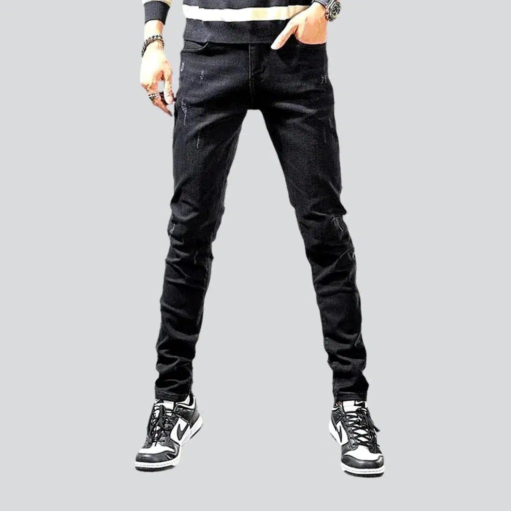 Holiday Jeans for Festive -Monochrome men's skinny jeans