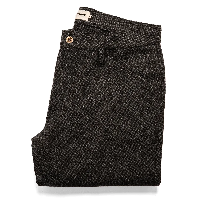 Tailored ankle pants for chic office outfits -The Camp Pant in Charcoal Wool