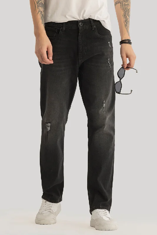 Carpenter Jeans for Function -Ember Black Distressed Comfort Fit Jeans