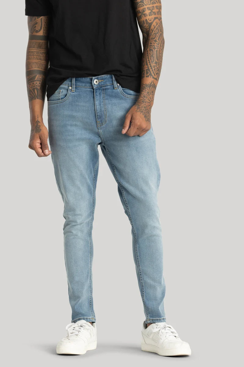 Sustainable Jeans for Eco -Vito Light Blue Skinny Fit Jeans