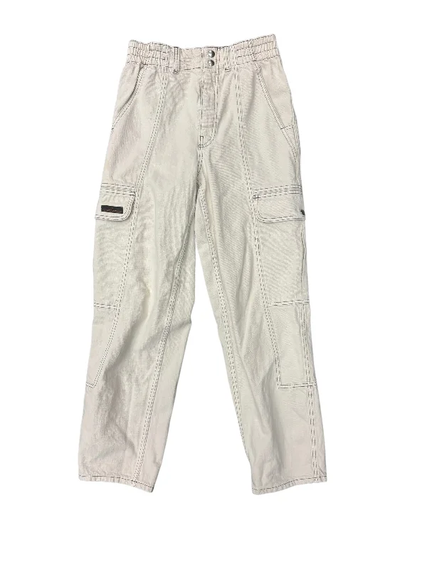 Pleated trousers pants for sophisticated gentleman charm -Pants Cargo & Utility By Bdg In Cream, Size: 4