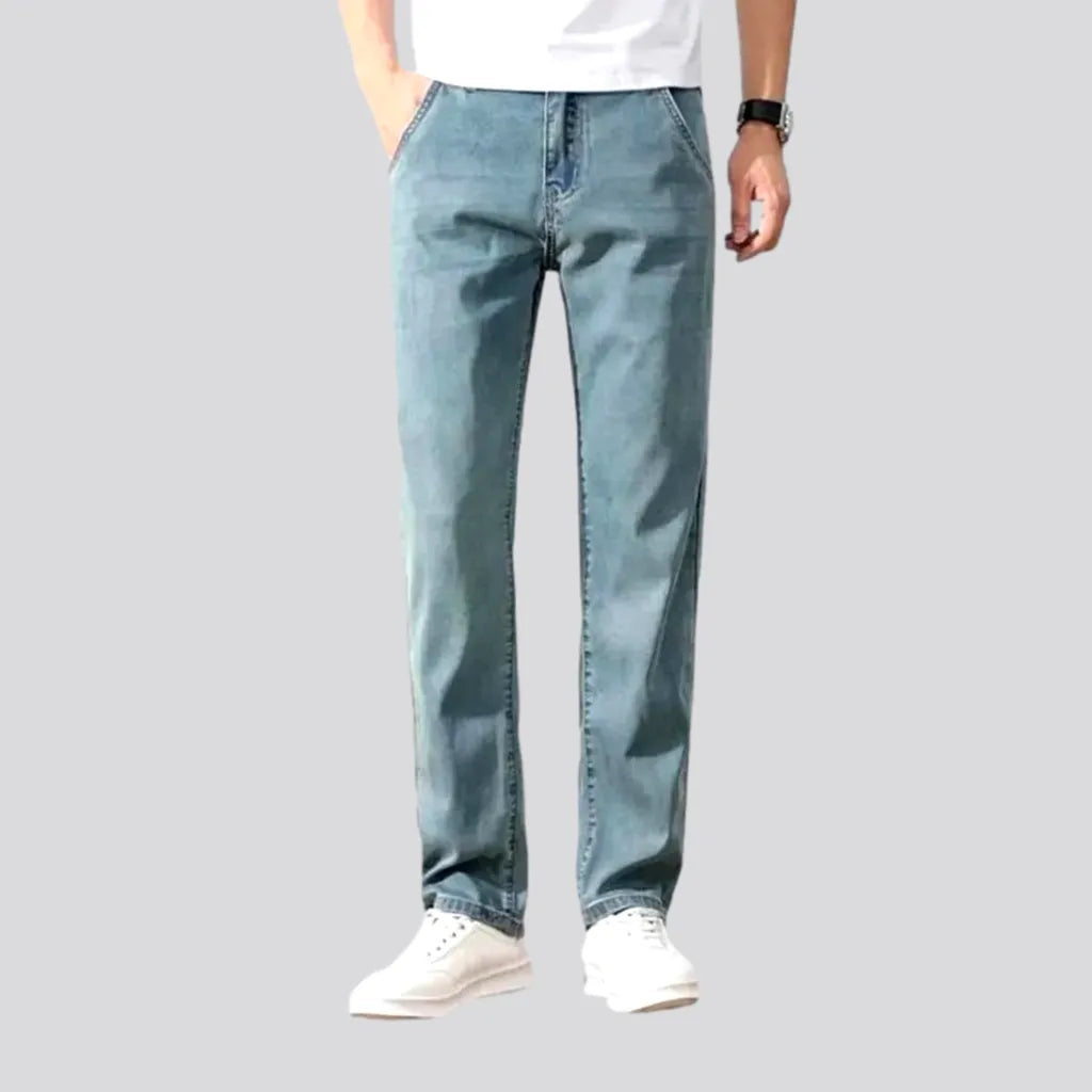 Acid Wash Jeans for Vintage -Thin men's stretch jeans