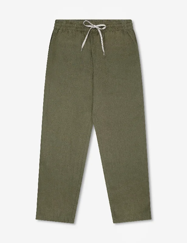 Moisture-wicking pants for intense gym workouts -Burbank Linen Pant - Fatigue