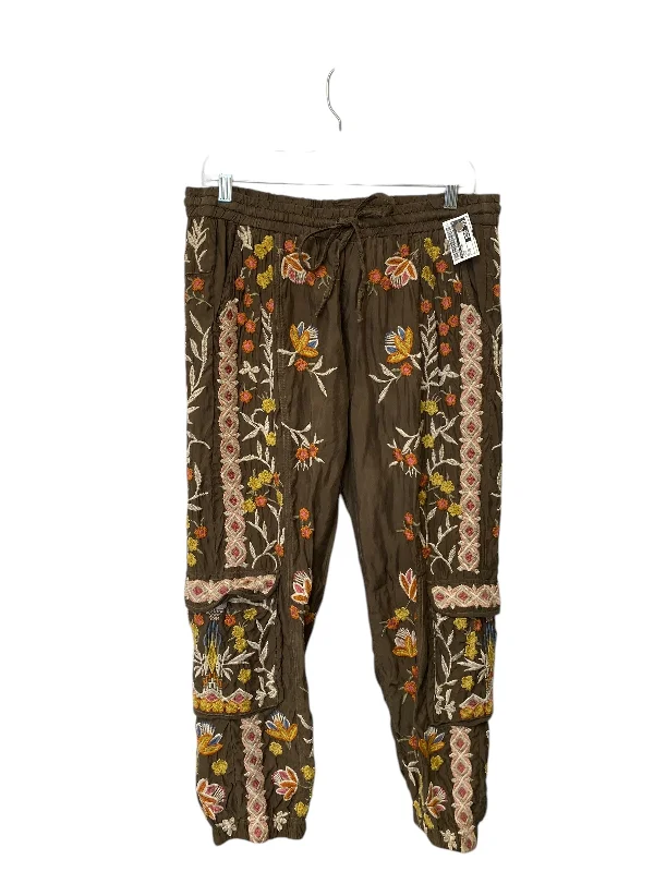 Stylish wide-leg pants for bold evening looks -Pants Other By Johnny Was In Green, Size: M