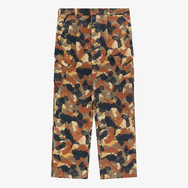 Warm flannel pants for chilly morning lounging -Military Cargo Pant