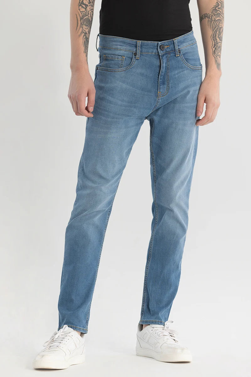 Overalls Jeans for Workwear -Light Blue Slim Fit Jeans