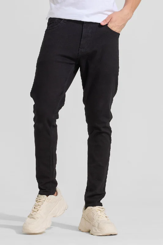 Outdoor Jeans for Adventures -Black Skinny Fit Jeans