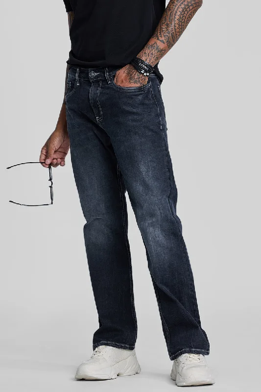 Boyfriend Jeans for Relaxed -Dark Grey Bootcut Jeans