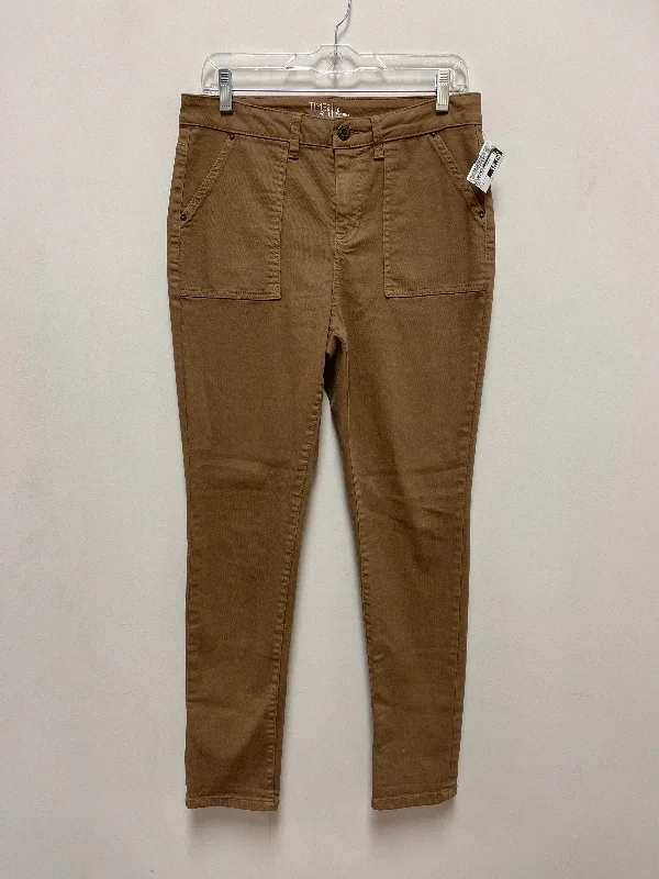 Elegant wide-leg pants for upscale dinner dates -Pants Chinos & Khakis By Time And Tru In Brown, Size: 10