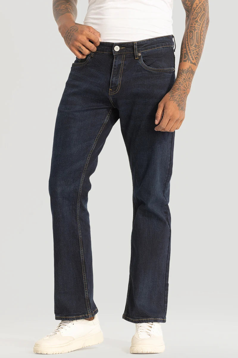 Father's Day Jeans for Present -Navy Bootcut Jeans