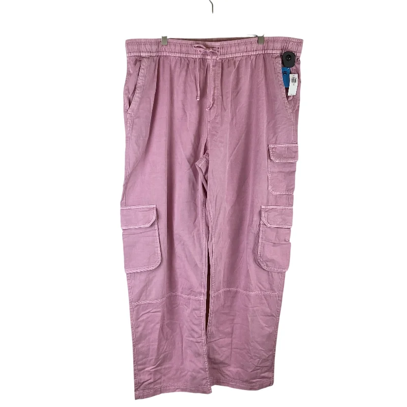 Stretch denim pants for curvy figure flattery -Pants Cargo & Utility By Old Navy In Pink, Size: Xxl