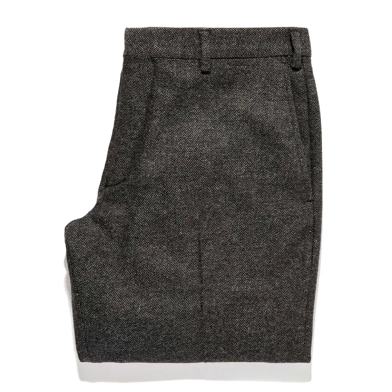 Soft stretch pants for all-day wear ease -The Telegraph Trouser in Charcoal Herringbone