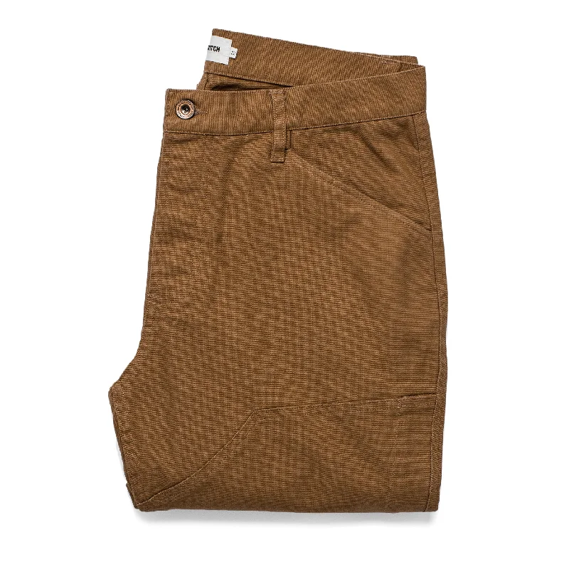 Retro bell-bottom pants for 70s-inspired fashion -The Chore Pant in Washed Camel