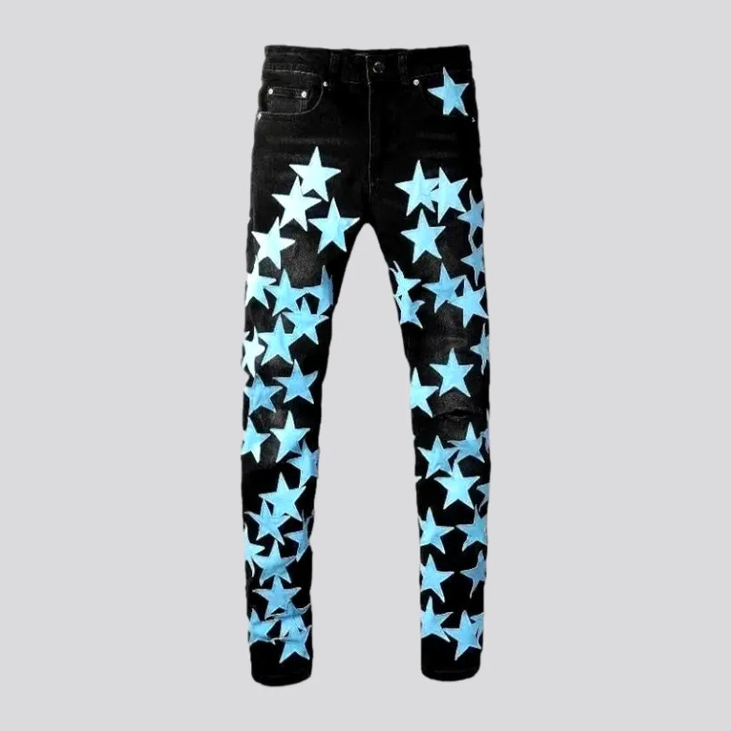 Fishing Jeans for Water -Blue-stars men's jeans