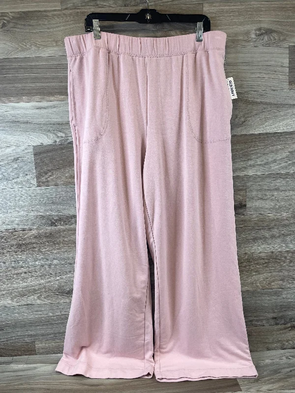 Eco-friendly hemp pants for sustainable clothing choices -Pants Wide Leg By Old Navy In Pink, Size: Xl