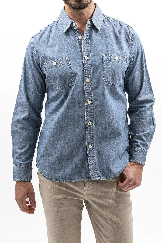 Adjustable Blouses for Fit -Military Chambray Shirt - Tyron