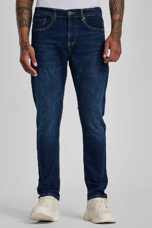 Father's Day Jeans for Present -Navy Tapered Fit Jeans