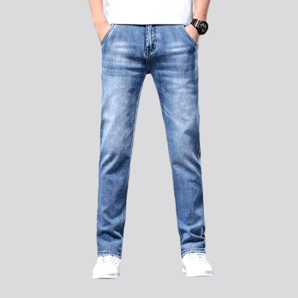 Low Waisted Jeans for Casual -Polished men's thin jeans