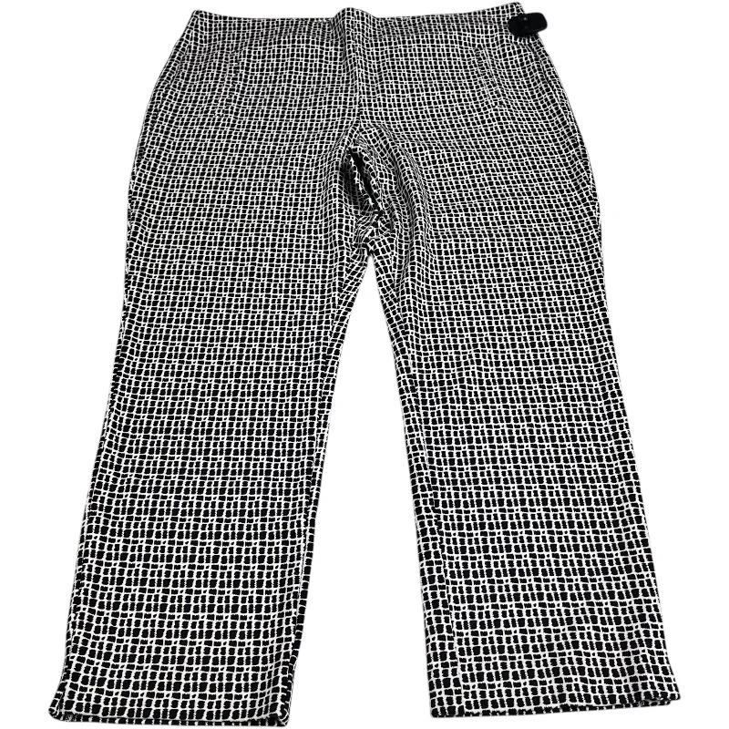 Relaxed cotton pants for breezy casual days -Pants Other By Chicos In Black & White, Size: L