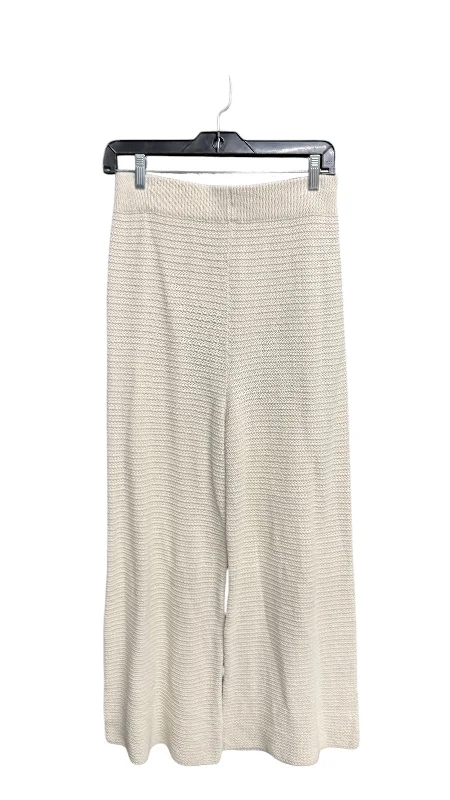 Flowy linen pants for relaxed tropical vacations -Pants Lounge By Clothes Mentor In Cream, Size: 8