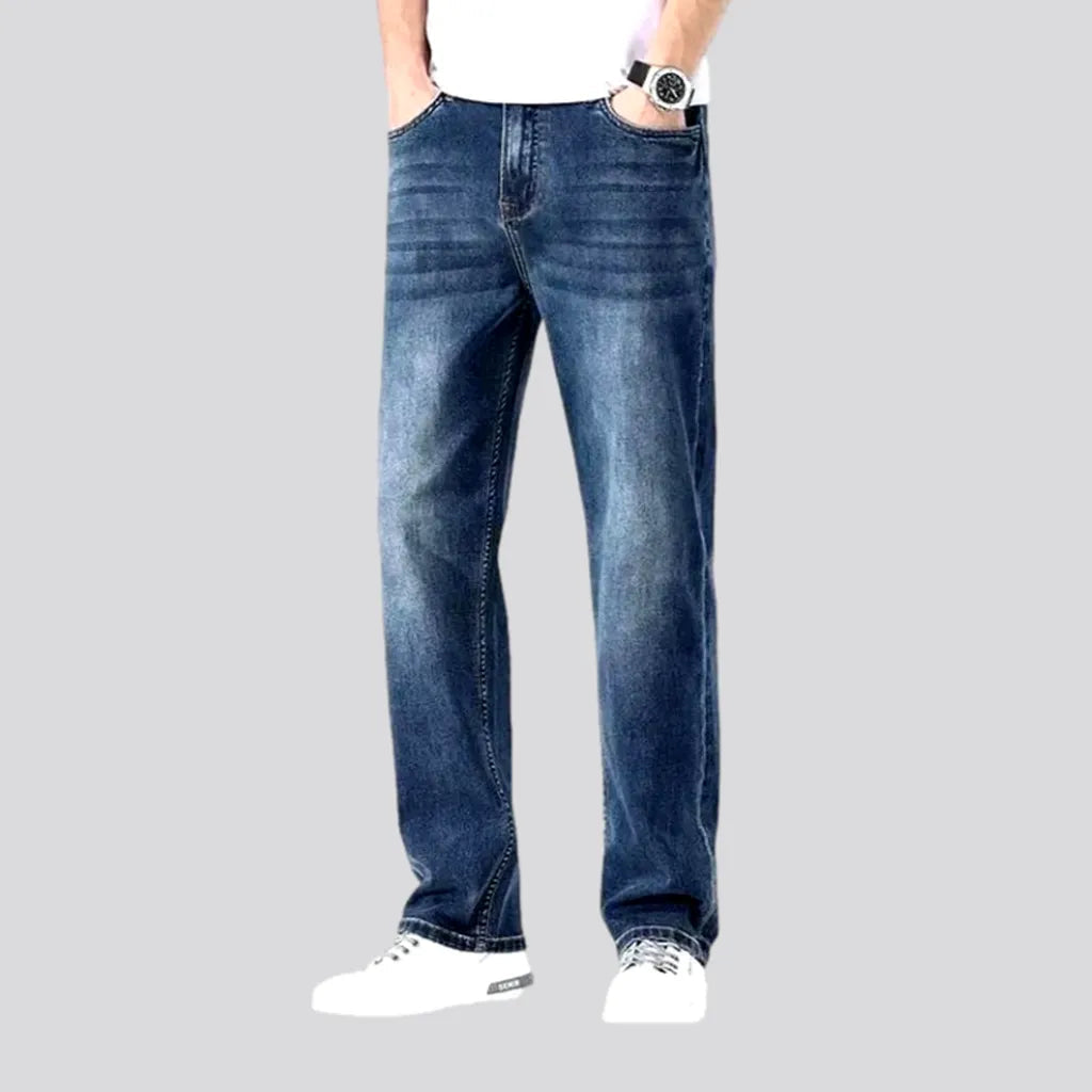 Skinny Jeans for Slim Fit -Stonewashed whiskered jeans
 for men