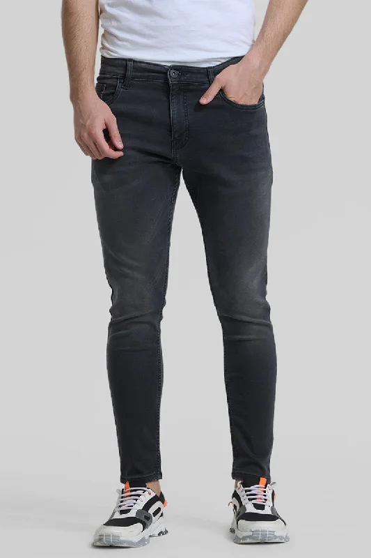 Capri Jeans for Beach Style -Charcoal Grey Skinny Fit Jeans