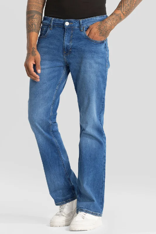 Cycling Jeans for Biking -Blue Bootcut Jeans