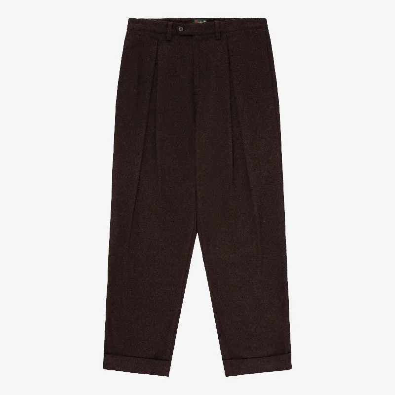 Quick-dry pants for active sports enthusiasts -Cuffed Wool Trouser