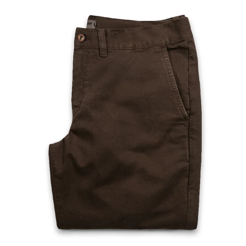 Flowy wide pants for artistic bohemian vibes -The Democratic Chino in Chocolate