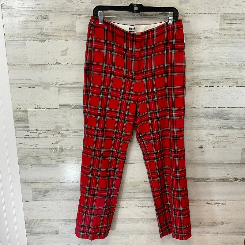 Retro bell-bottom pants for 70s-inspired fashion -Pants Other By J. Crew In Red, Size: 12