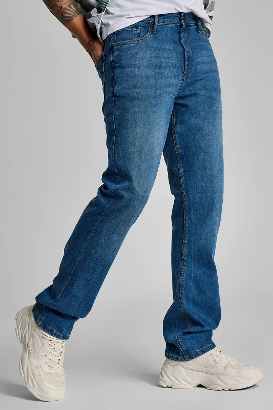 Gray Jeans for Neutral Tone -Blue Straight Fit Jeans